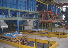 福建龙岩年产5000吨V法车桥铸造生产线